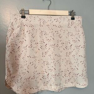 CALIA by Carrie Underwood Light Pink Skirt with Burgundy Dot Pattern